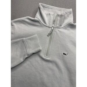 Vineyard Vines Pullover Women XS Gray Saltwater Quarter Zip 1K2006 Mock Neck
